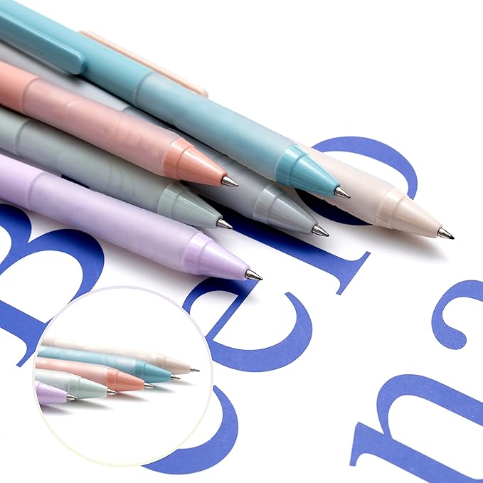 Linbsunne Ballpoint Pens Medium Point 1mm Black Pen with Super Soft Grip Ball Point Pen for Men Women Retractable Pens (12-pack)