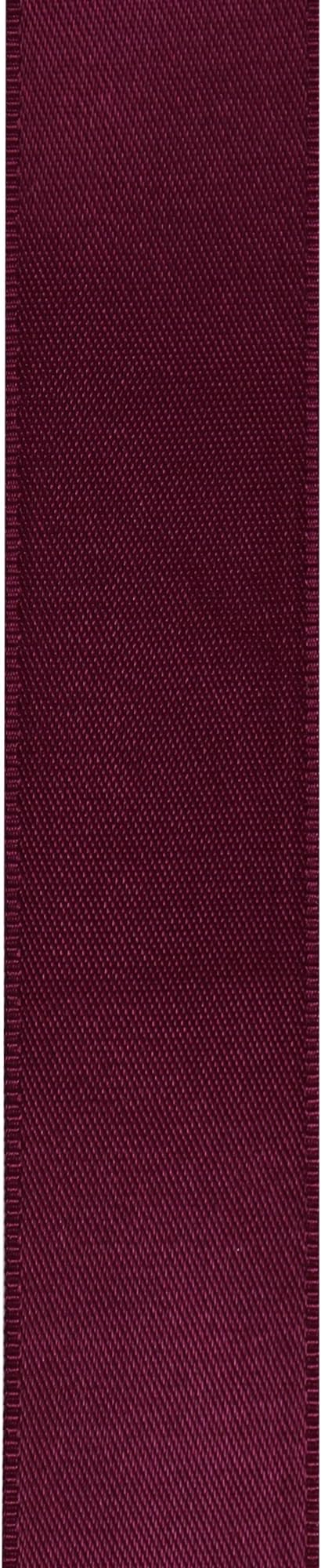 LIUYAXI Burgundy Stain Ribbon, 5/8" X Continuous 50 Yards, Double Faced Fabric Ribbon Perfect for Gift Wrapping Wedding Birthday Party Christmas Hair Floral Craft Baby Shower