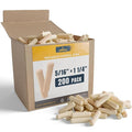 ALBO Wooden Dowel Pins 5/16 x 1 1/4 inch Fluted Wood Dowels Rods 200 Pack Hardwood Crafts Dowel Pegs