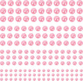 2000+pcs 12 Sheets Self Adhesive Pearl Stickers for Hair, Face, Makeup, Eye, Nail, Crafts, 3mm, 4mm, 5mm, 6mm (Pink)