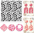 CHGCRAFT Cherry Polymer Clay Texture Sheets Flowers Bow Silicone Texture Stamp Clay Modeling Pattern Pad Texture Sheets for Polymer Clay Making Earrings Jewelry