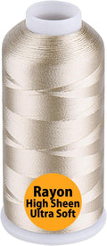 Simthread Rayon Embroidery Thread 5500 Yards, 40wt 100% Rayon Viscose for Commercial and Domestic Machines - Pussywillow 1060