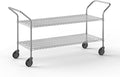 24" W x 60" L x 36" H Chrome Heavy Duty Utility Cart | 2-Tier | NSF Commercial Storage Rack Mobile Unit | Storage and Mobility Solution for Your Business