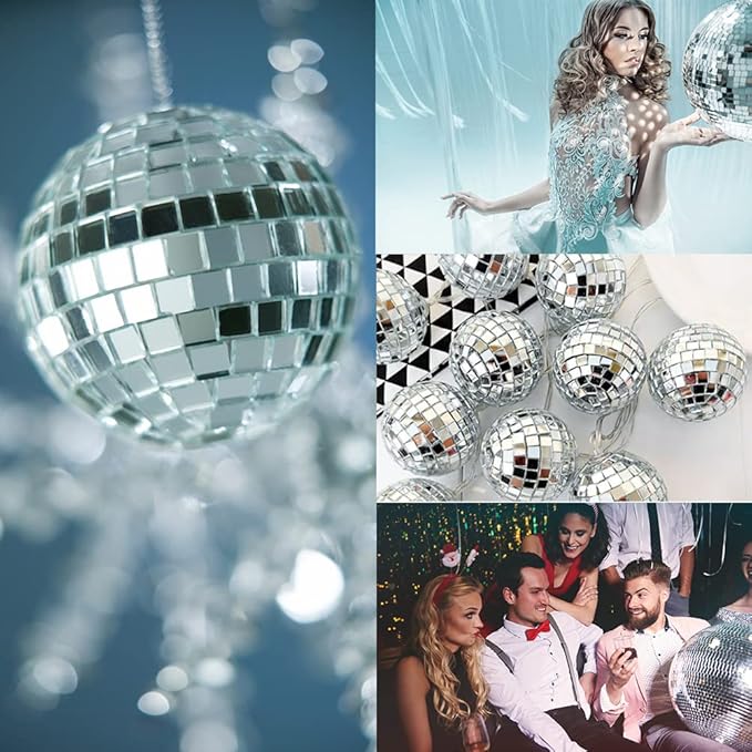 OTYMIOW 12000Pieces Self-Adhesive Mirror Tiles Disco Ball Mirror Tile Square Glass Mosaic Stickers Mini Tile for Craft DIY Glass Tiles Decorations Making (5 x 5 mm Silver)