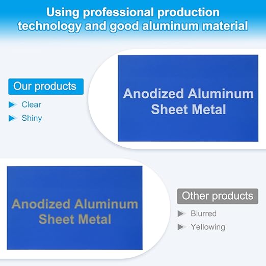 PATIKIL 5x8 Inch Anodized Aluminum Sheet Metal, 15Pcs Laser Plates Engraving Blanks 0.5MM Thin Rectangle for Crafting DIY House Laser Engraving, Blue