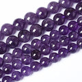 12mm 32pcs Natural Amethyst AAAAA Purple Crystal Quartz Beads Gemstones Round Stone Beads for Jewelry Making DIY Women's Bracelet Necklace Earrings