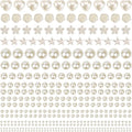 shynek 4326Pcs Self Adhesive Pearl Stickers for Crafts, Stick on Pearls Gems for Hair, Face, Makeup, Crafts, Assorted Styles and Sizes