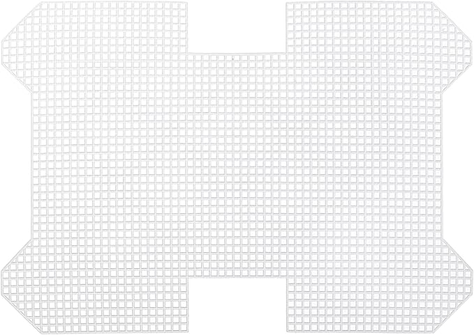 MECCANIXITY 4Pcs Plastic Mesh Canvas Sheet 6 Count 26.4 cm/ 10.4" for Crochet Bag Making Blank Canvas for Embroidery Needlepoint, Bag, Knit Crochet Mesh, White