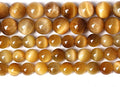 4mm 90pcs Natural Gemstone Gold Tiger Eye Beads Round Spacer Loose Beads for Jewelry Making DIY Bracelet Necklace 15" Inch (Gold Tiger Eye Stone, 4mm)