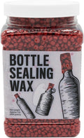 Blended Waxes, Inc. Bottle Sealing Wax Beads, Premium Pastille Wax Seal Beads For Wine, Beer, and Liquor Bottle Closure, Seals Between 25-30 Bottles, 1 lb, Gloss Bright Red