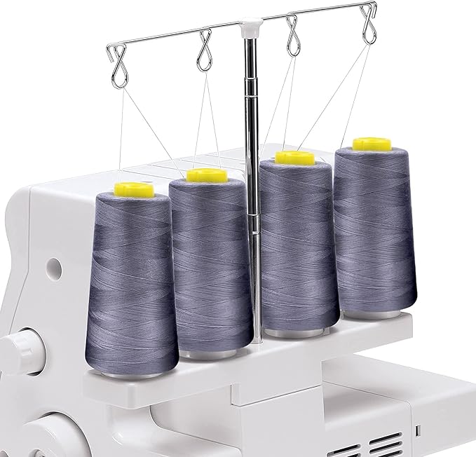 Tortoise 4 Cones of 3000 Yards Each Spool Thread for All Purpose, Serger, Overlock, Quilting, Sewing Machine - 40S/2 Cream Yellow