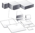 Jetec 50 Pieces Mini Size Square Mirror Adhesive Small Square Craft Mirror Tiles for Crafts and DIY Projects Supplies Home Decoration(1 x 1/2 x 2/3 x 3 Inch)