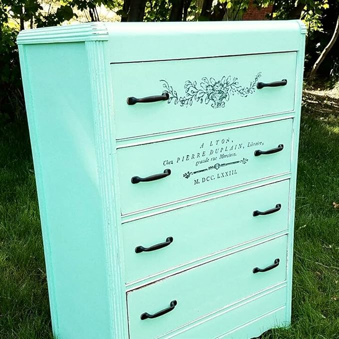 Chalky Chicks All-in-One Chalk Paint for Furniture or Cabinet - 32 Fl Oz - Matte Finish Wintergreen (Mint) for Metal, Wood Furniture Paint - No Sanding All-in-One for Home Decor & Crafts, USA Made