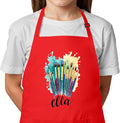 Unisex Kids Apron with Custom Name – Perfect for Painting, Crafts, and Fun Great Christmas Gift or Stocking Stuffer for Kids