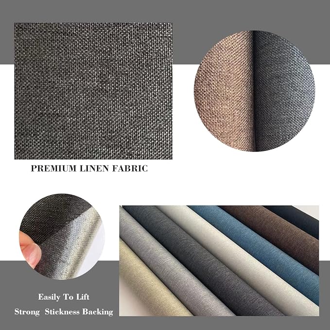 Fabric Repair Patches, 17X158 Inch Linen Repair Tape Self-Adhesive Fabric Patches Durable, DIY Large Linen Tape for Sofa, Couches, Furniture, Chair, Clothing （17X158 Inch, Blue Grey）