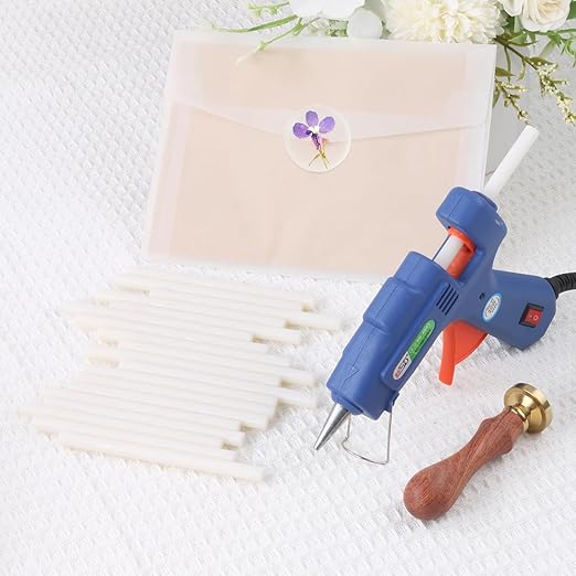 Translucent Sealing Wax Sticks, WASOHLING 20Pcs Glue Gun Wax Seal Sticks for Wax Seal Stamp, Translucent Wax Seals for Christmas Wedding Invitation Envelope Letter Seals, Craft Adhesive (Mini Size)