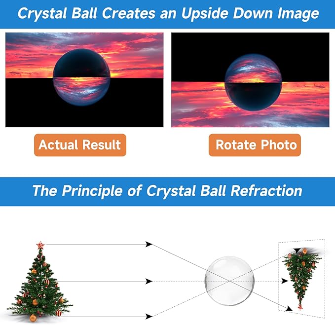 Prism Set, 4 Pack K9 Optical Crystal Photography Prism Set, Include 55mm Crystal Ball, 50mm Crystal Cube, 50mm Triangular Prism, 60mm Optical Pyramid, Gift Box for Teaching, Science, Photography, Play