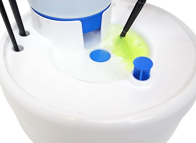Masterson Paint Brush Water Cleaner, Fresh Water Rinse Well and Extra Rinse Well Bottle, Cleaning System for Acrylic, Watercolor, and Water- Based Paints Great for Studio, Classroom and Face Painting