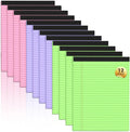 Legal Pads 8.5 x 11 Colored Notepad, 12 Pack Wide Ruled Lined Paper, Micro Perforated Writing Pads, 30 Sheet/Note Pads, Pink Legal Pad 8.5 x 11 Notebook Paper Tablet for School