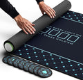 Newverest Poker Table Top 70" x 35", Texas Hold'em Poker Mat for Home Game Nights Up to 10 Players, Casino| Poker Topper Cloth for Tables in Zipper Storage Bag with 8 Coasters in Poker Gift-Ready Box