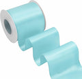 Lt Blue Satin Ribbon 3 Inch X 15 Yards Solid Color Double Faced Ribbons Perfect for Crafts Wedding Decor Bow Making Arts Sewing and More