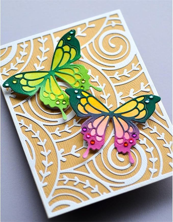 Mvchifay Cutting Dies for Card Making Metal Die-Cuts Scrapbooking Tool Hollow Frame DIY Craft Punch Template Embossing for Paper Album Decor (Circle Vine-11x14.3cm)