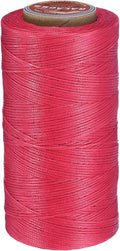 uxcell Flat Leather Sewing Waxed Thread, 270m / 295 Yards Polyester Wax String, 150D Wax Stitching Cord for Leather Crafts, Bookbinding, Bracelets Braided, Rose Red