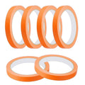 MECCANIXITY Masking Tape 0.5 Inch x 21 Yard Painter's Tape Orange Paint Tapes for DIY Crafts Arts Drawing Decoration Labeling Car Painting Artist Teachers, Pack of 6