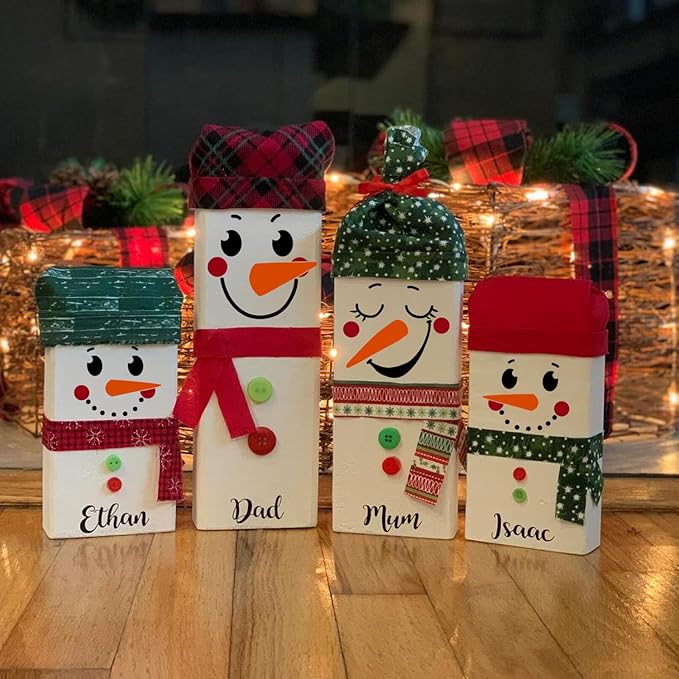 Snowman Face Stencils Christmas Stencils for Crafts Reusable Xmas Holiday Stencil for Painting on Wood Window T-Shirts Fabrics Decor CH