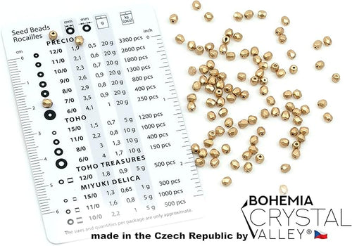 100 pcs Faceted Fire Polished Pressed Czech Glass Beads 3mm (0.12in), Aztec Pale Gold - 01710