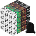 uxcell 48Pcs Magic Dice Counters, Acrylic D6 Life Token Dice Set with Pouch for Standard Cards Gaming Accessories, White, Black, Red & Black, Green & Black
