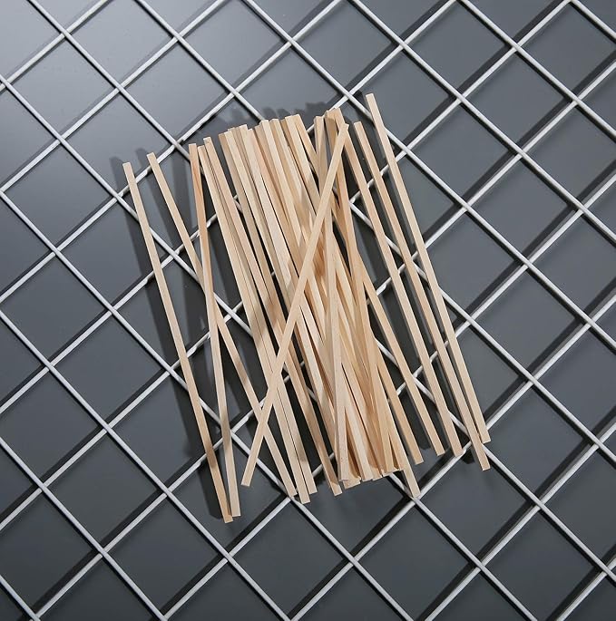 30 PCS 1/8 ×12 inch Wooden Square Dowel Rod, Small Hardwood Unfinished Wood Squrae Sticks for Crafts DIY Projects