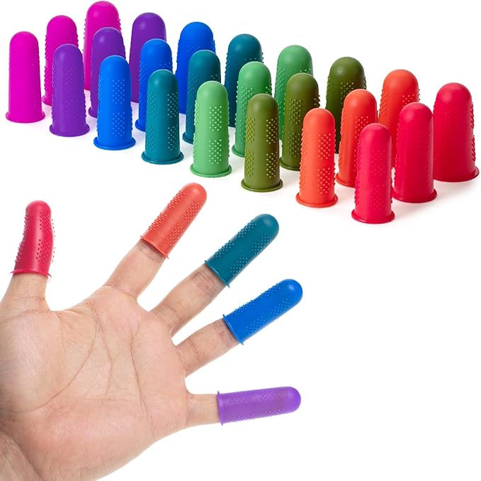 Mr. Pen- Hot Glue Gun Finger Protectors, 24 pcs, Assorted Colors Silicone Finger Protectors, Rubber Fingers Tips, Rubber Finger Covers, Rubber Finger Tips Protector, Finger Grip, Finger Rubber Tips