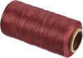 MECCANIXITY Waxed Thread,284 Yard 0.8mm 150D Flat Wax Thread Polyester Waxed String for Leather Sewing Hand Weaving Book Binding Home Decoration,Wine Red