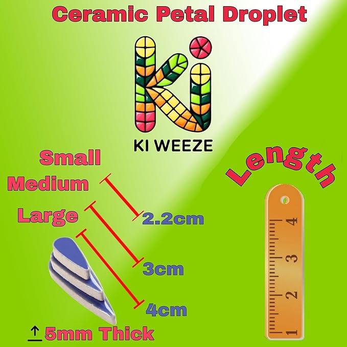 200g Petal Droplet Shaped Ceramic Mosaic Tiles for Crafts, Vibrant Colors, Ceramic Tiles for Mosaic Making Kits, DIY Arts and Crafts (Red)