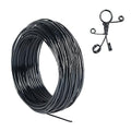 Tenn Well 12 Gauge Aluminum Wire, 100 Feet 2mm Bendable Anodized Metal Wire for Sculpting, Jewelry Making, Armature Making, Halloween Decor, Crafting (Black)