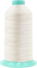 Mandala Crafts Bonded Nylon Thread Off White Heavy Duty Sewing Threads - 800 YDs Size 207 630D T210 Tex 210 Thread for Leather Jeans Weaving Outdoor Marine Upholstery Threads