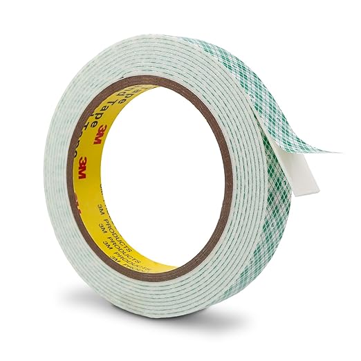 3M Double Sided Foam Tape 0.75" x 10Ft 1 Pack White Double Coated Urethane Adhesion Polyurethane Tape for Bonding Attaching Mounting Interior Signage Nameplates DIY Card