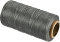 MECCANIXITY Waxed Thread,284 Yard 0.8mm 150D Flat Wax Thread Polyester Waxed String for Leather Sewing Hand Weaving Book Binding Home Decoration,Light Gray