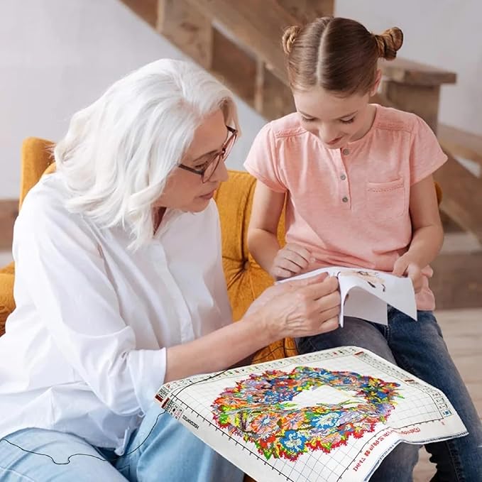 Dooxvey Cross Stitch Kits for Adults Beginners,Full Range of Cross-Stitch Stamped Kits Needlepoint Kits for Beginners Embroidery Kits 11CT Cross Stitch Patterns-Night Elk 18x18 inch