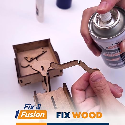 FIX & FUSION Activator Spray (6.76 Fl Oz), Instant Cure Accelerator for Cyanoacrylate (CA) Super Glue for Wood, Plastic, Rubber, Granite, and DIY & Professional, Accelerates Bonding Strength, (2 Pack)