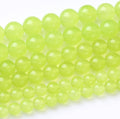 35PCS 10MM Natural Apple Green Chalcedony Beads Round Loose Stone Beads for Jewelry Making DIY Energy Stone Healing Power Bracelet 15"