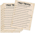 QUPT 60th Birthday Party Games, 1965 Trivia Games, Birthday Party Supplies for Adults, Fun 1965s Party Game，Pack of 30 Cards