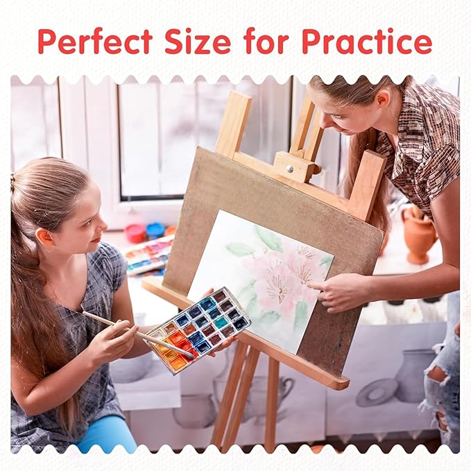 FIXSMITH Painting Canvas Panel Boards -Art Canvas,24 Pack Small Square Canvases,Primed Canvas Panels,100% Cotton,Acid Free,Artist Canvas Board for Hobby Painters,Students & Kids (White, 6"x6")