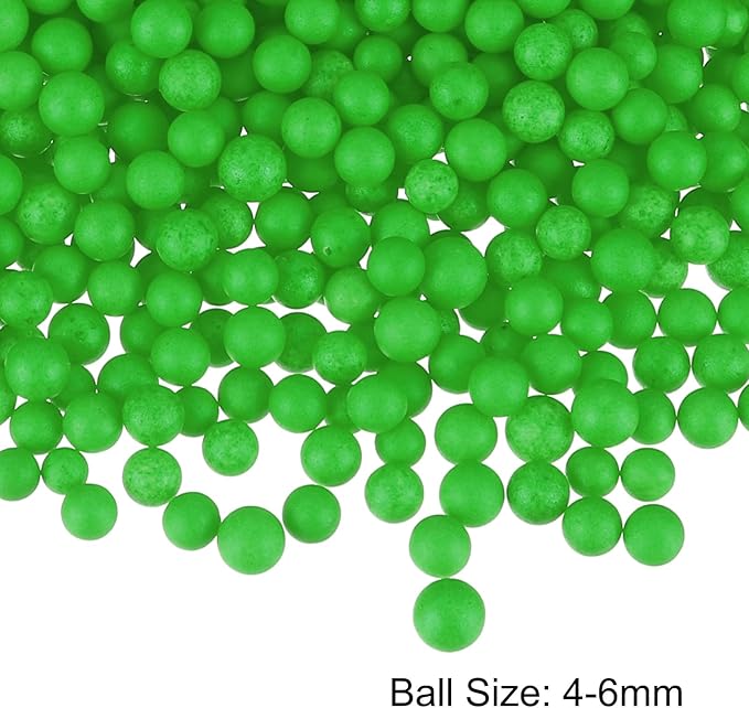 MECCANIXITY Foam Beads Foam Balls 4-6mm for Wedding and Party Decorations, Tiny Packing Balls, Arts DIY Crafts Supplies (Light Green,1 Pack Approx 5000pcs)