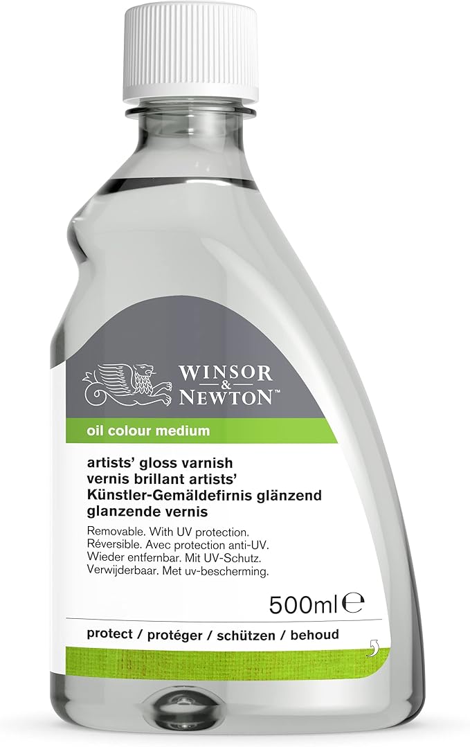 Winsor & Newton Professional Artists' Gloss Varnish, 500ml (16.9-oz) Bottle