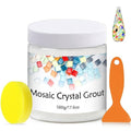 Mosaic Crystal Grout, Mosaics Tile Tools, Mosaic Tile Accessories – Essential for Handmade Grouting and Perfect for DIY Craft Projects (White, 17.6oz)