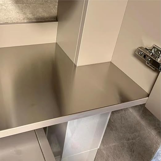 316L Stainless Steel Sheet 12x12x0.031 (23 Ga) 2 Pack, Brushed Metal Plates for Home DIY, Jewelry Making, Model Building - Rust Resistant, Cut-to-Size Ready