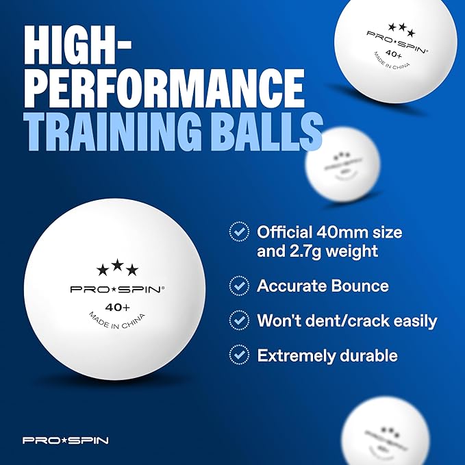 PRO SPIN All-in-One Ping Pong Set - Retractable Ping Pong Net for Any Table (72"), Ping Pong Paddles and Balls, Storage Case - Portable Table Tennis Family Games, Gifts for Boys & Girls