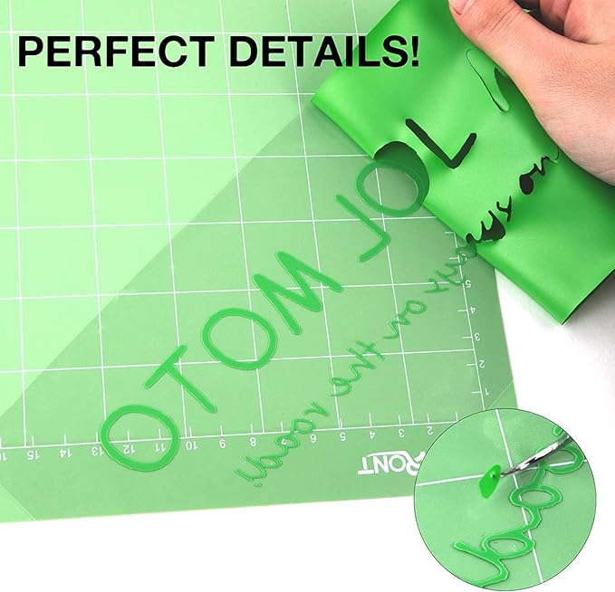 HTVRONT HTV Vinyl Rolls Heat Transfer Vinyl - 12" x 8ft Fruit Green HTV Vinyl for Shirts, Iron on Vinyl for All Cutting Machine - Easy to Cut & Weed for Heat Vinyl Design (Fruit Green)